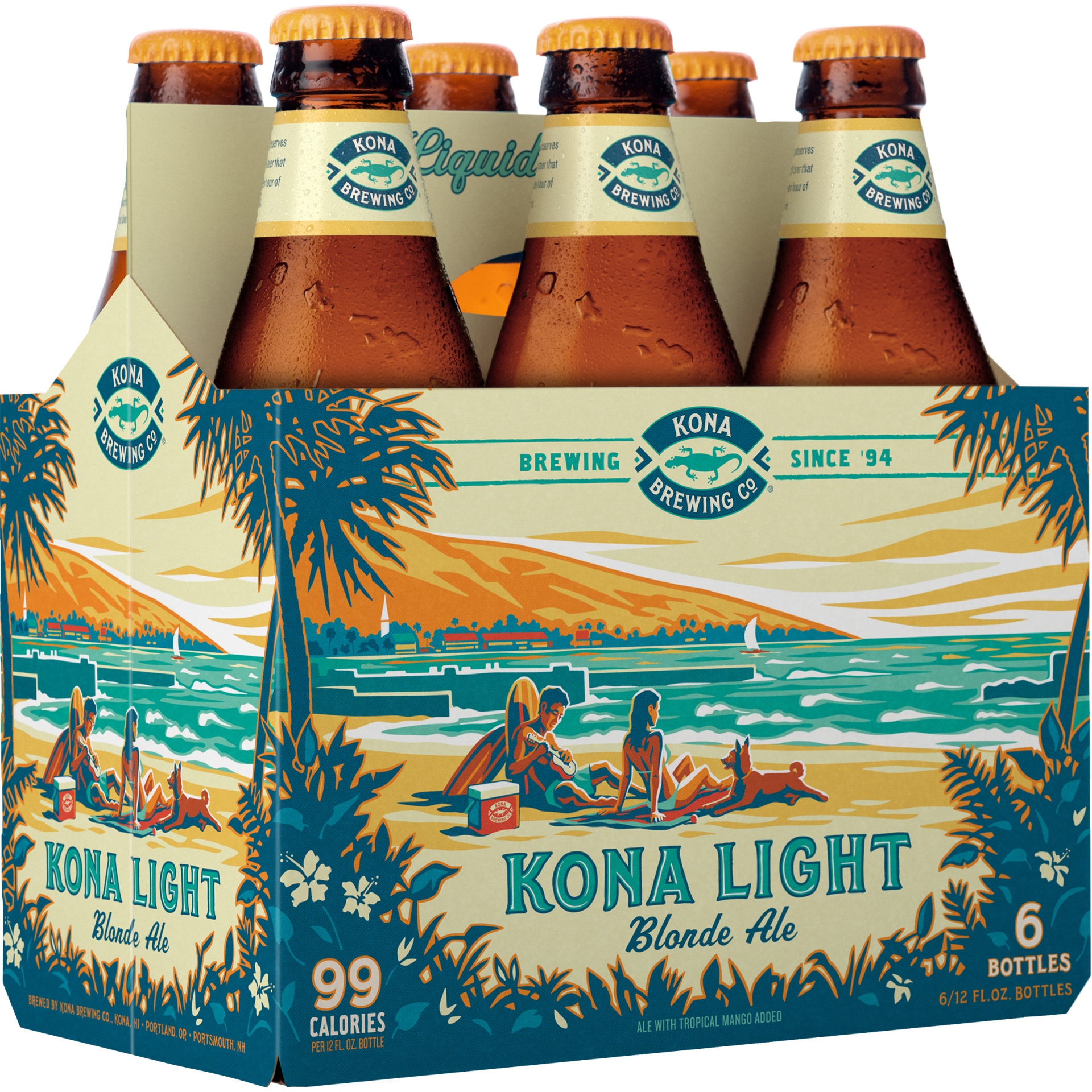 slide 1 of 2, Kona Brewing Co. Light Blonde Ale, 4.2% ABV, 6 ct; 12 fl oz