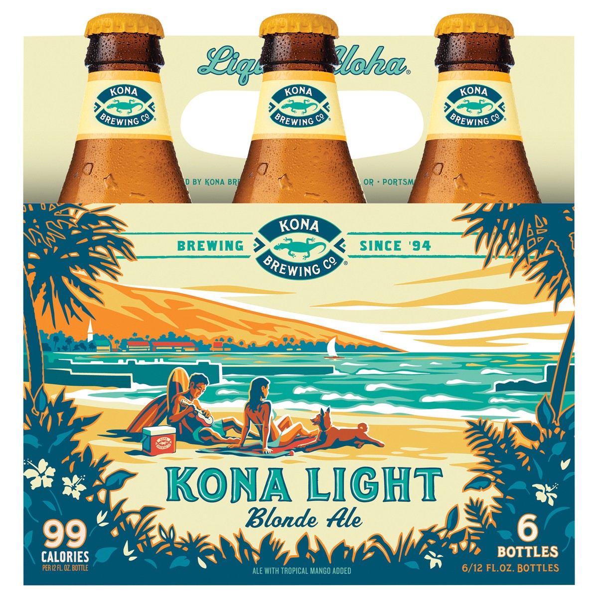 slide 1 of 3, Kona Brewing Co.. Light Blonde Ale, 6 Pack 12 fl. oz. Bottles, 6 ct