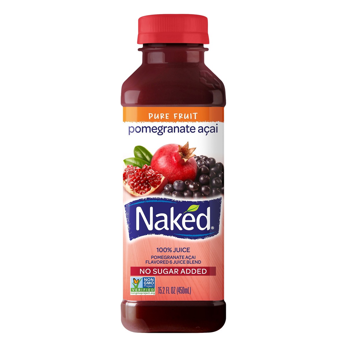 slide 4 of 5, Naked Pure Fruit Pomegranate Acai 100% Juice - 15.2 oz, 15.2 oz