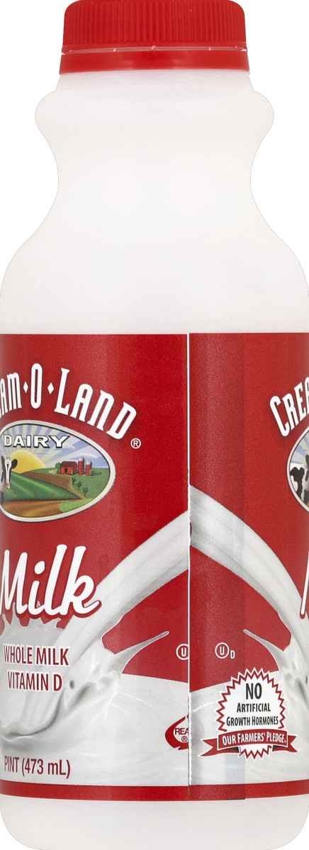 slide 3 of 6, Cream-O-Land Pint White Milk, 16 fl oz