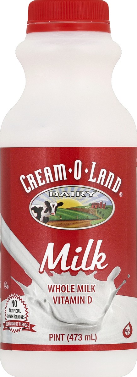 slide 5 of 6, Cream-O-Land Pint White Milk, 16 fl oz