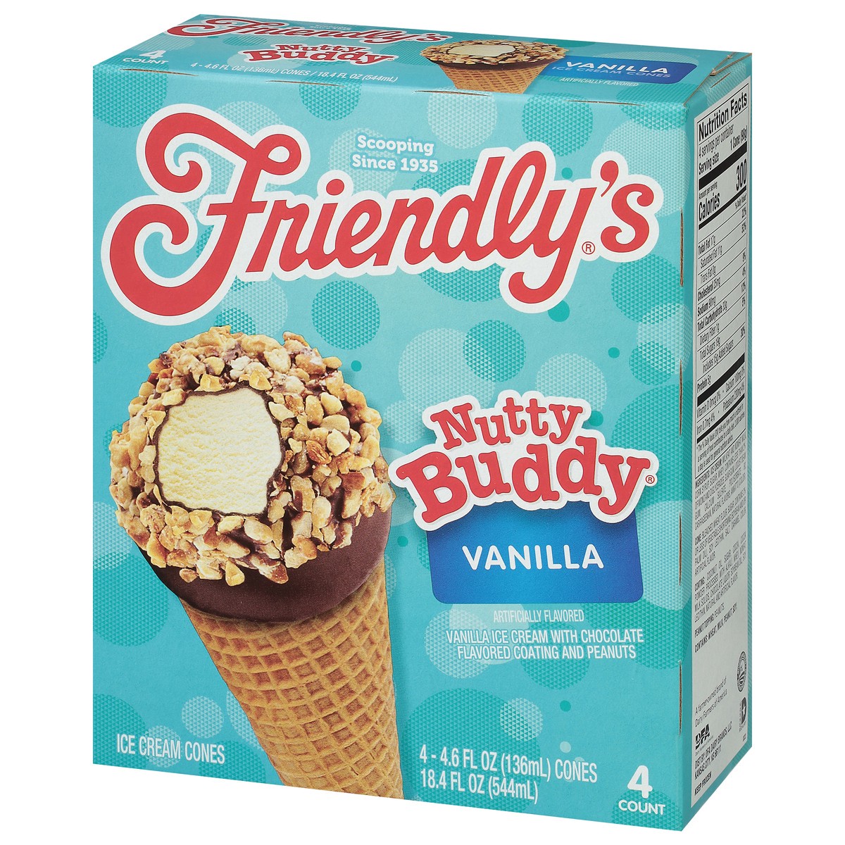 slide 2 of 9, Friendly's Nutty Buddy Vanilla Ice Cream Cones 4 - 4.6 fl oz Cones, 4 ct