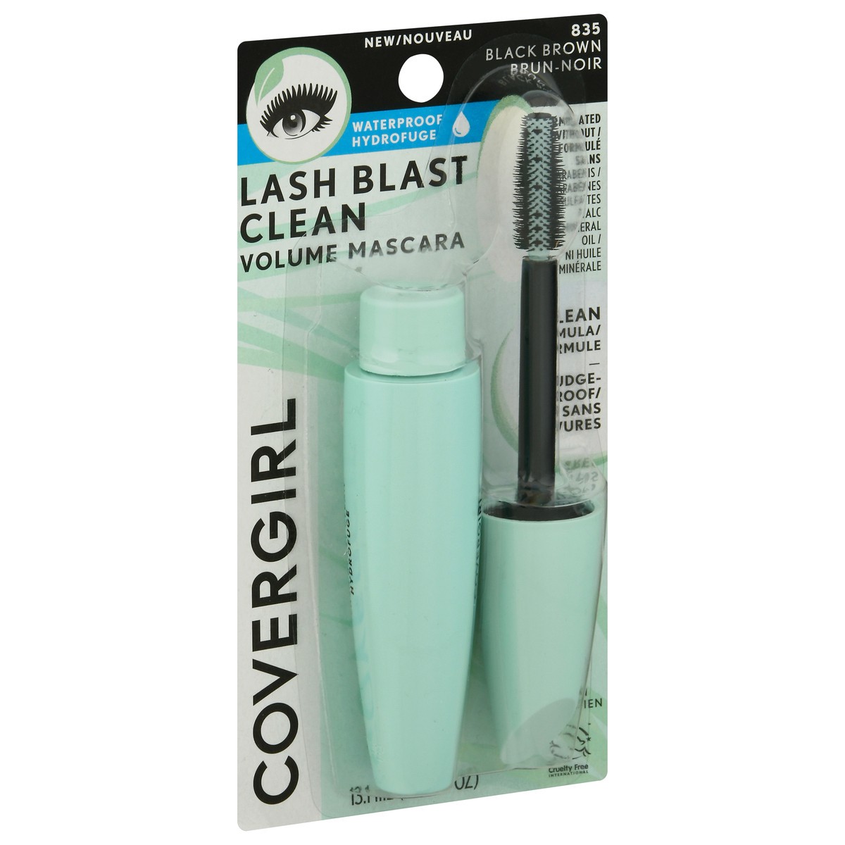 slide 2 of 10, Covergirl Lash Blast Clean Waterproof Mascara, Black Brown, 1 ct