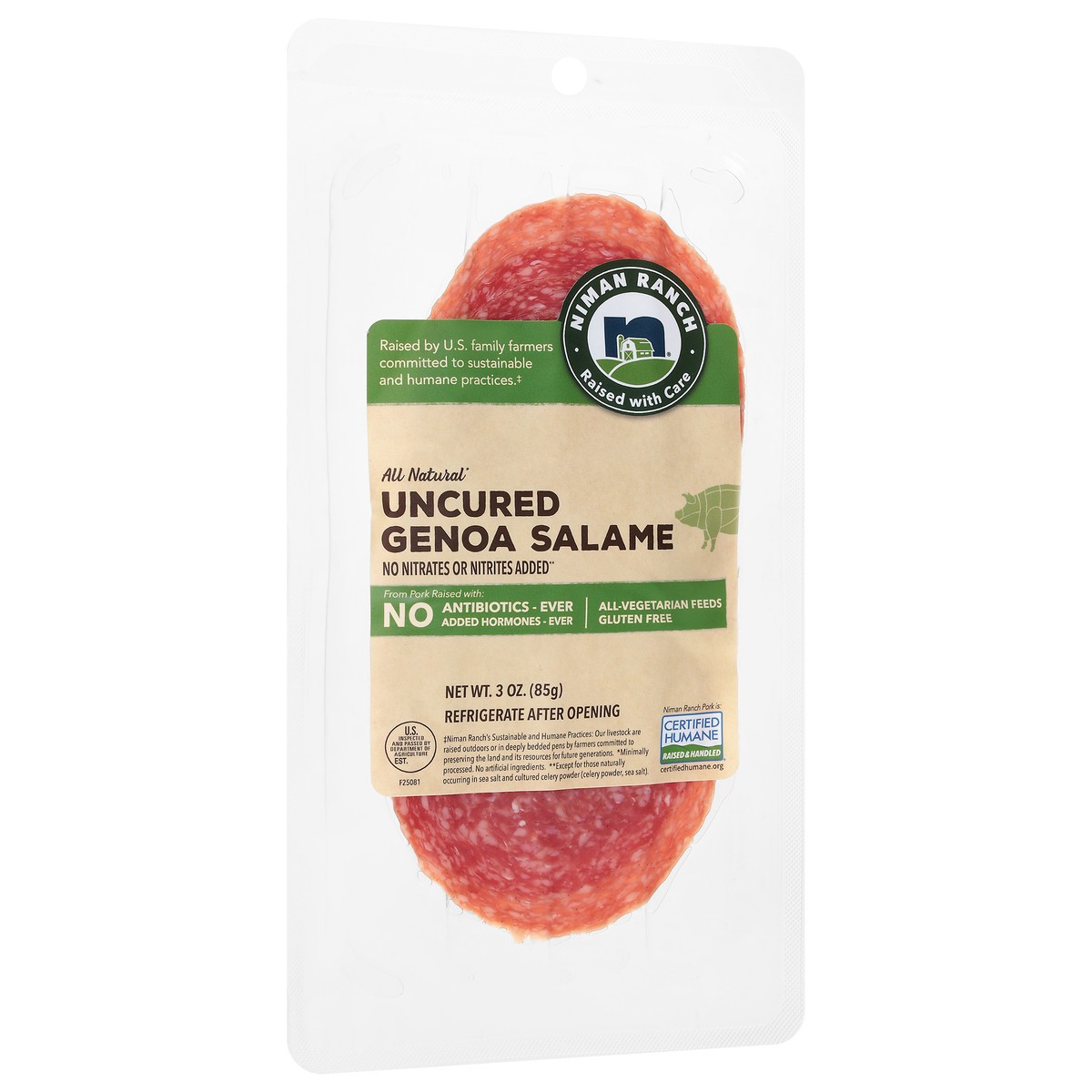 slide 8 of 13, Niman Ranch Uncured Genoa Salame 3 oz, 3 oz