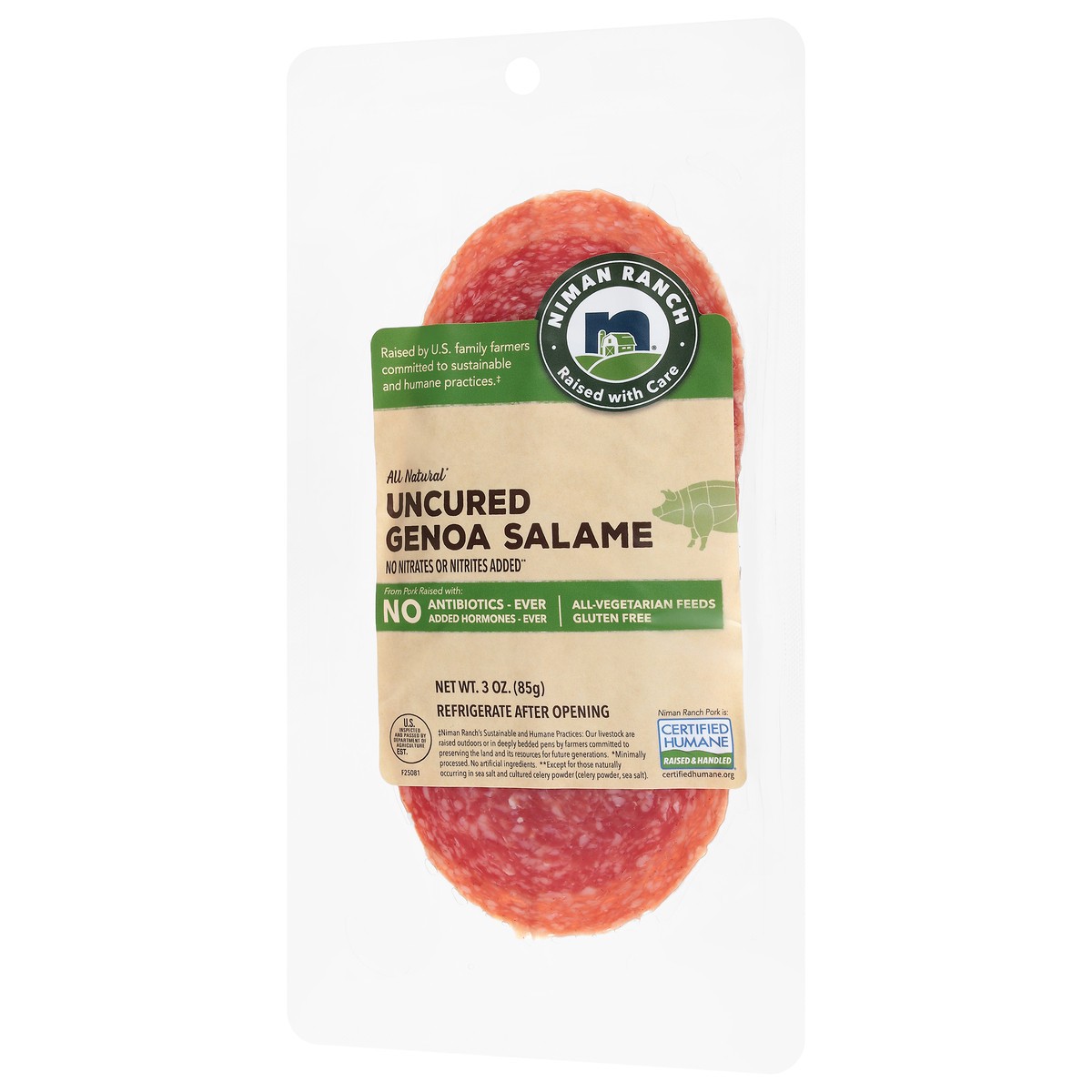 slide 2 of 13, Niman Ranch Uncured Genoa Salame 3 oz, 3 oz