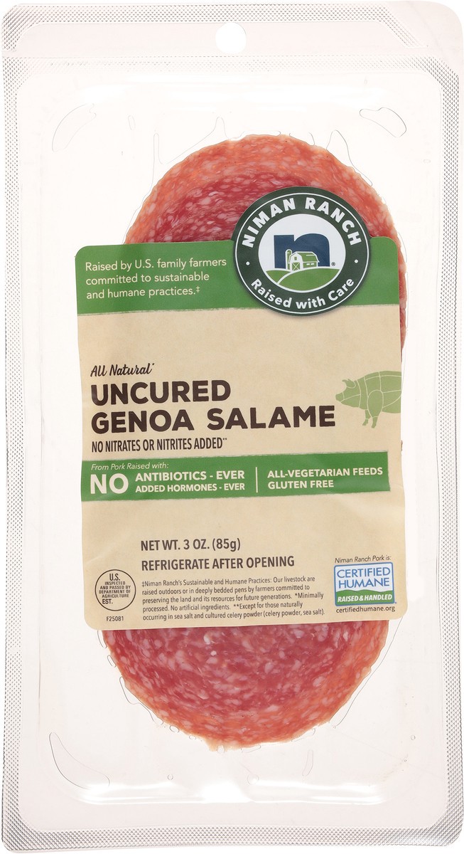 slide 11 of 13, Niman Ranch Uncured Genoa Salame 3 oz, 3 oz