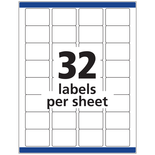 slide 6 of 8, Avery Multipurpose Id Labels, 6570, Rectangular, White, 480 ct; 1 1/4 in x 1 3/4 in