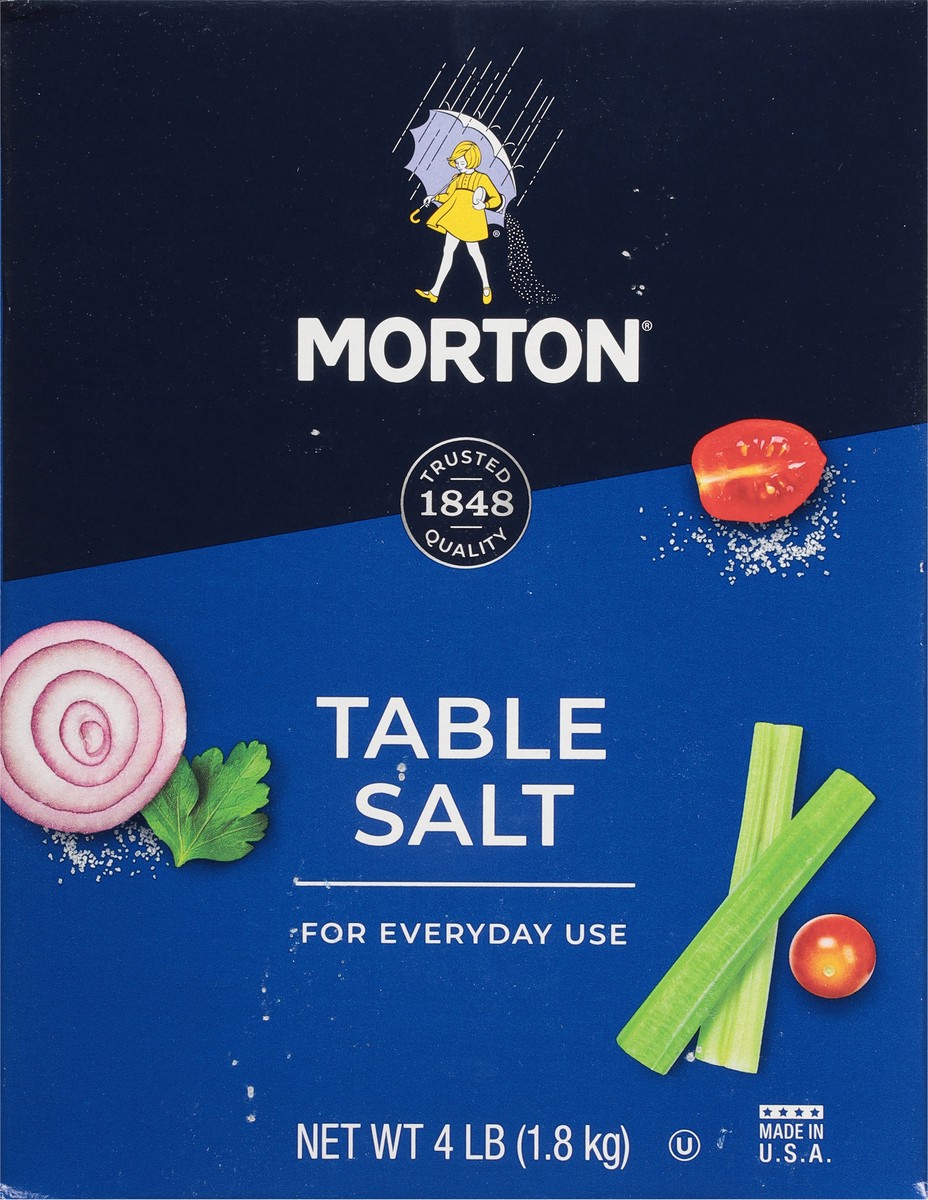 slide 6 of 11, Morton Table Salt 4 lb, 4 lb