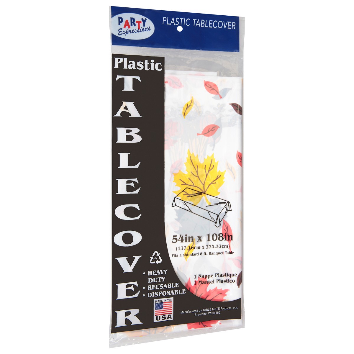 slide 7 of 11, Party Expressions Fall Leaves Plastic Tablecover 1 ea, 1 ct