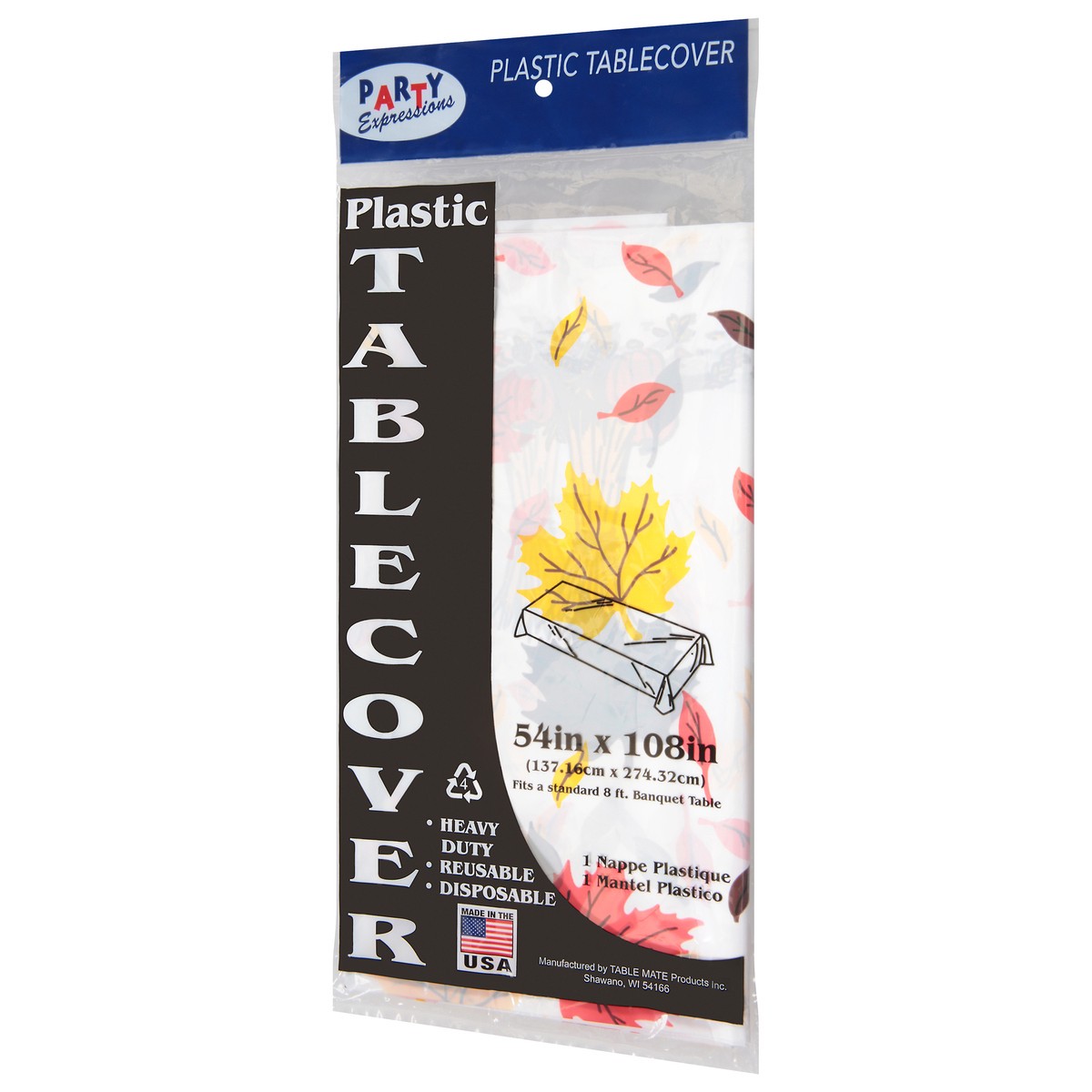 slide 8 of 11, Party Expressions Fall Leaves Plastic Tablecover 1 ea, 1 ct