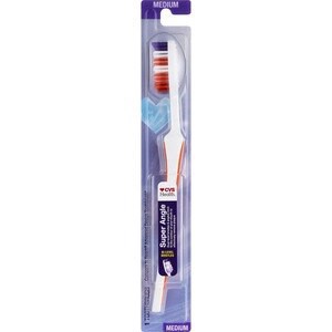 slide 1 of 1, CVS Health Cvs Super Angle Toothbrush Medium Full Head, 1 ct