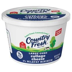 Country Fresh 4% Large Curd Cottage Cheese 16oz