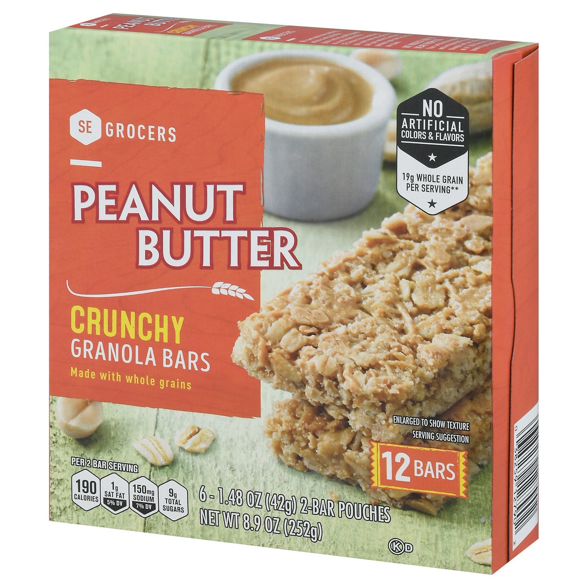 slide 14 of 15, SE Grocers Granola Bars Crunchy Peanut Butter, 8.9 oz