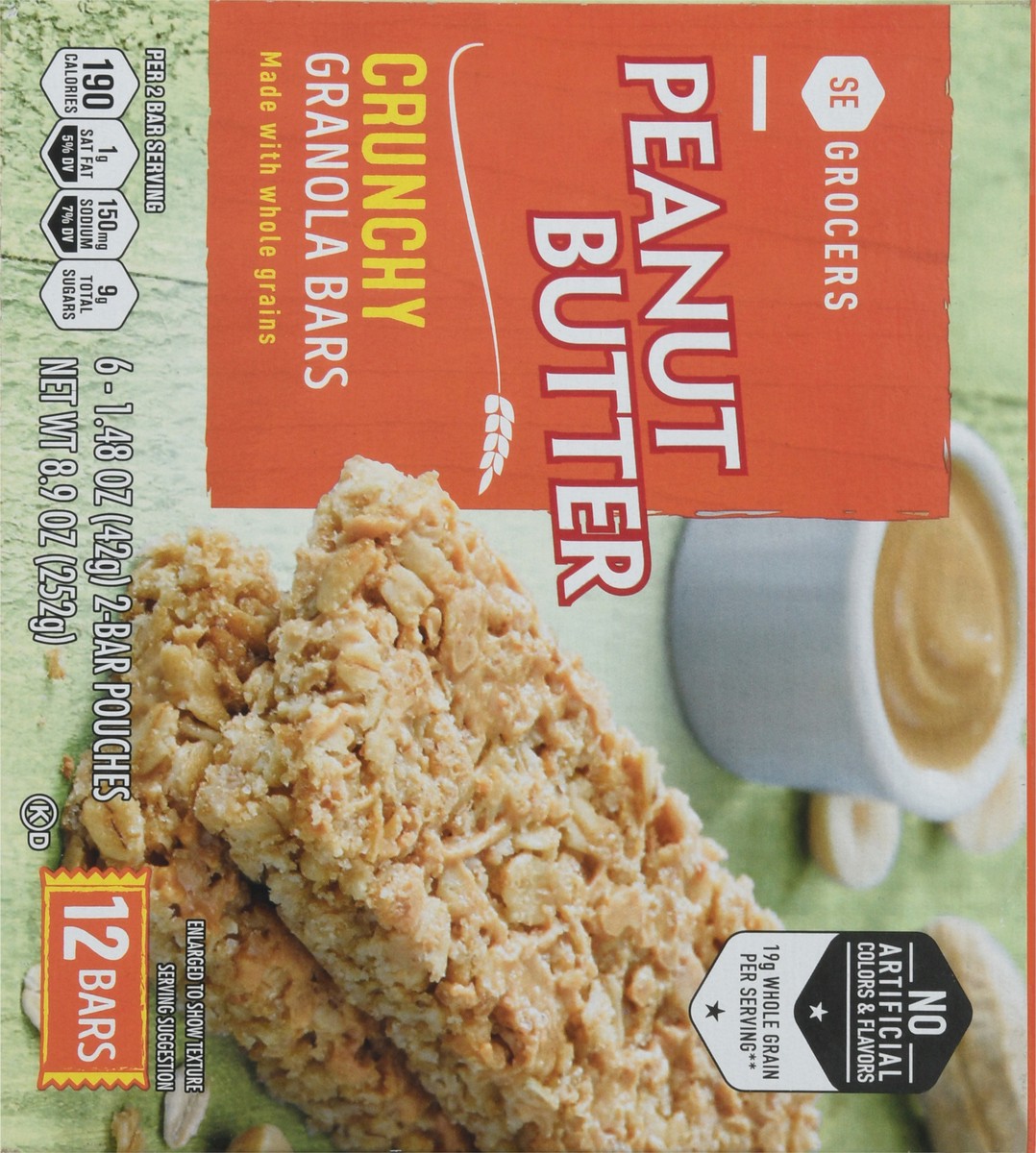 slide 11 of 15, SE Grocers Granola Bars Crunchy Peanut Butter, 8.9 oz