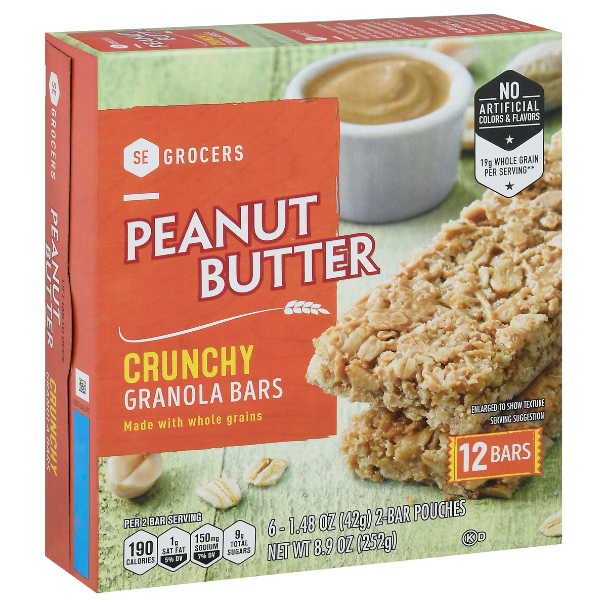slide 9 of 15, SE Grocers Granola Bars Crunchy Peanut Butter, 8.9 oz