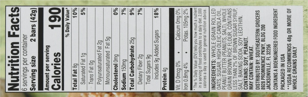 slide 3 of 15, SE Grocers Granola Bars Crunchy Peanut Butter, 8.9 oz