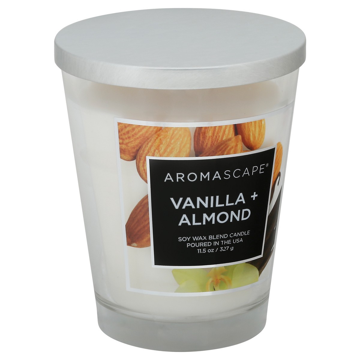 slide 2 of 12, Aromascape Soy Wax Blend Vanilla + Almond Candle 1 ea, 1 ct