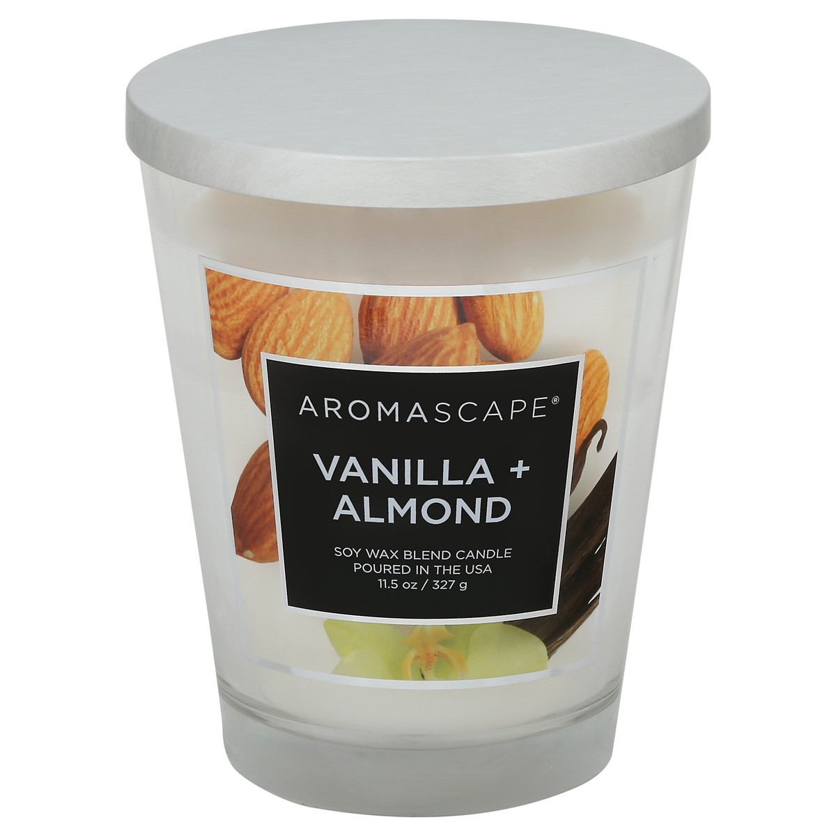 slide 12 of 12, Aromascape Soy Wax Blend Vanilla + Almond Candle 1 ea, 1 ct