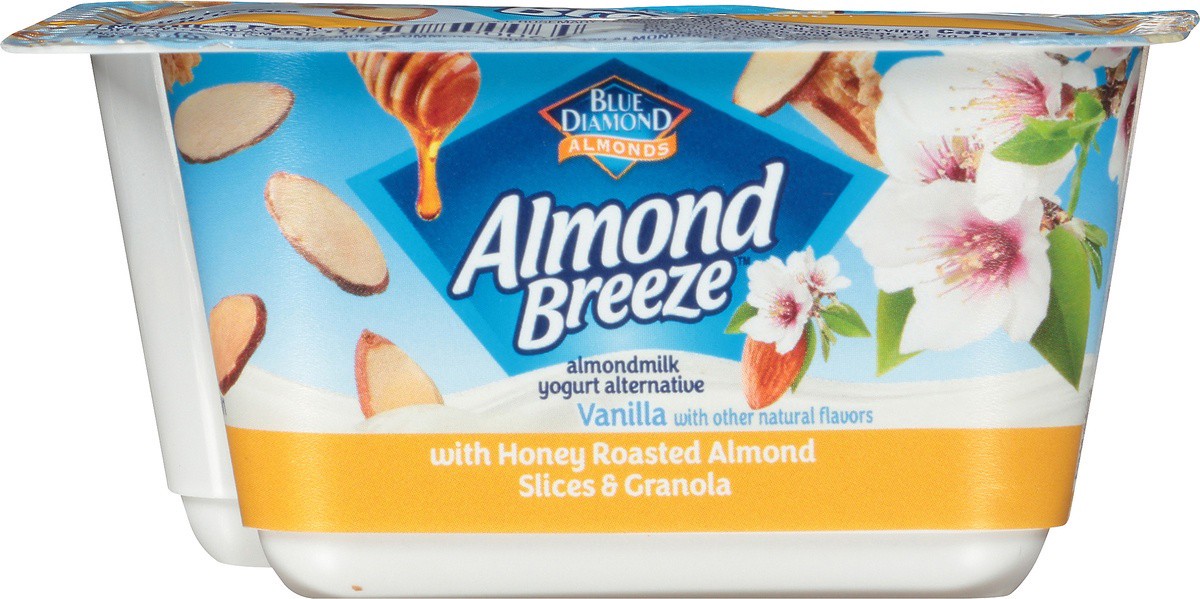 slide 7 of 9, Almond Breeze Vanilla Almondmilk Yogurt with Honey Roasted Flavored Almonds and Granola, 5.3 oz