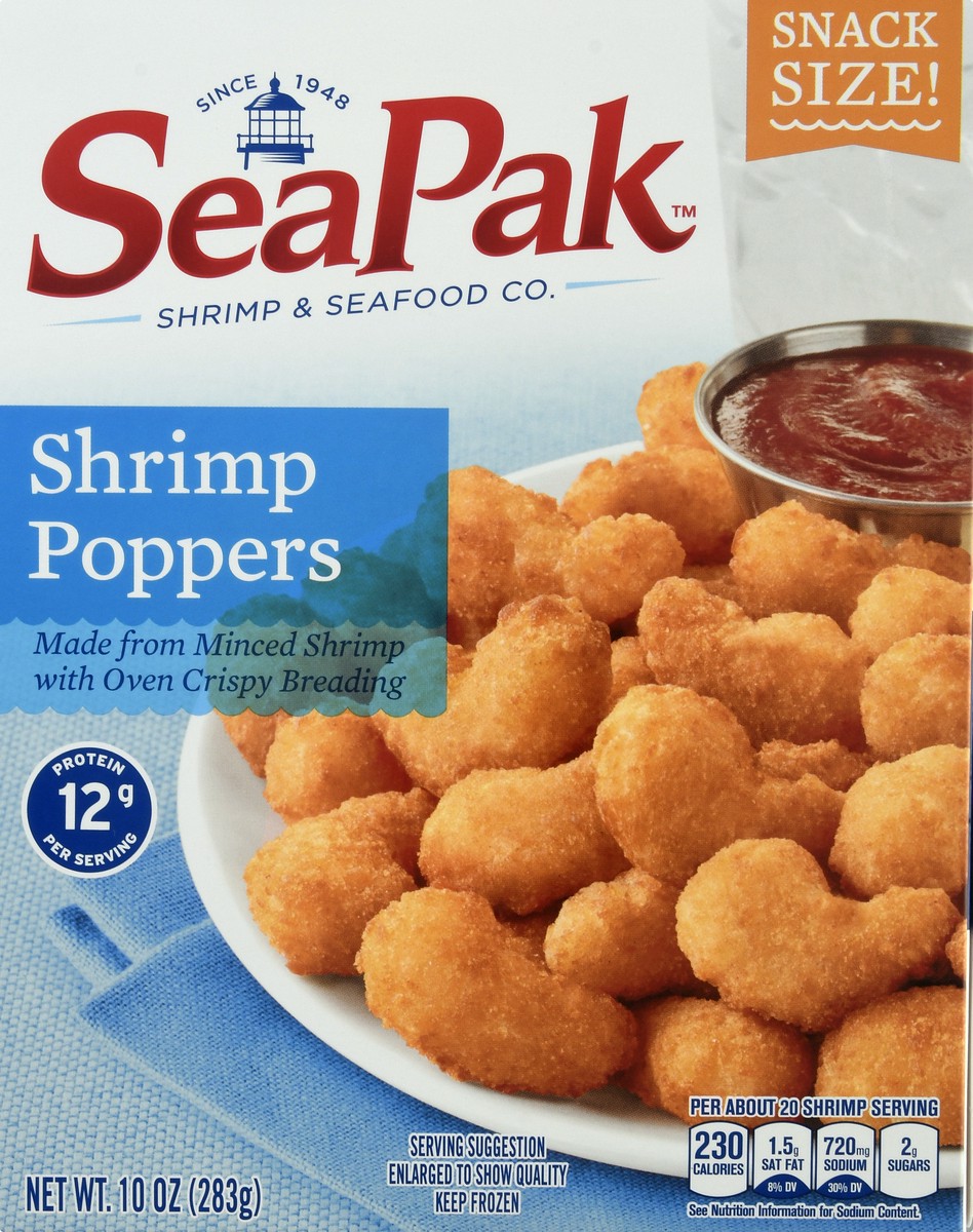 slide 1 of 14, SeaPak Snack Size Shrimp Poppers 10 oz, 10 oz