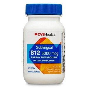 slide 1 of 1, CVS Health Vitamin B12 Sublingual Microlozenge, 30 ct; 5000mcg