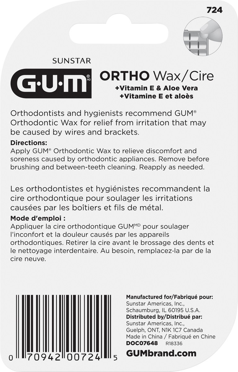 slide 2 of 3, G-U-M Gum Orthodontic Wax Mint - Each, 1 ct