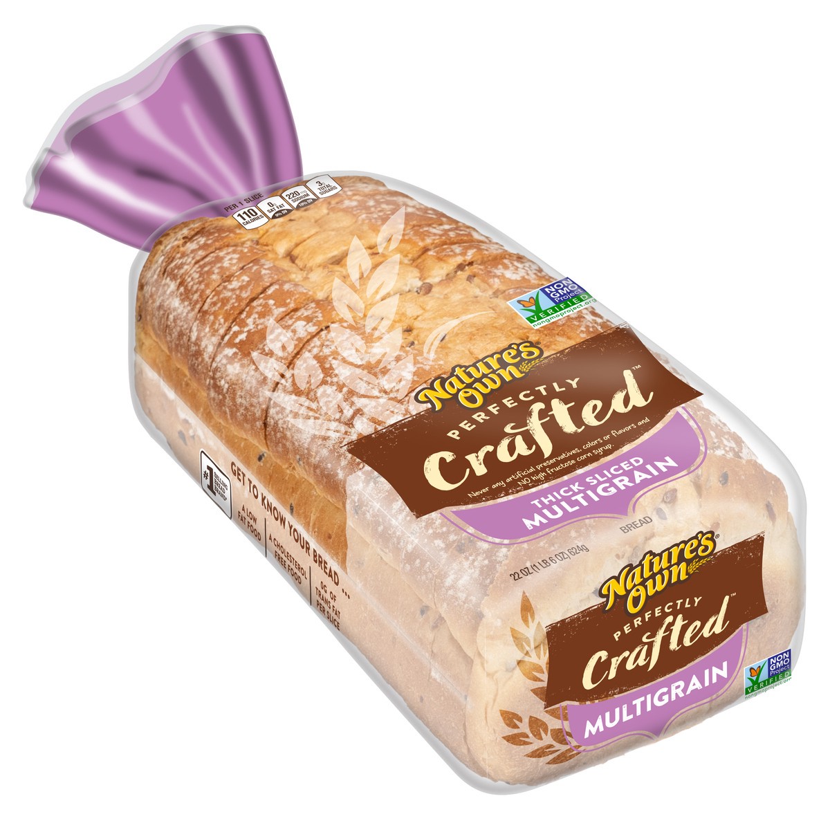 slide 6 of 9, Natures Own Nature's Own Perfectly Crafted Multigrain Sandwich Bread - 22oz, 22 oz