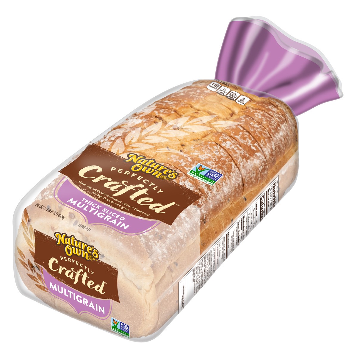 slide 7 of 9, Natures Own Nature's Own Perfectly Crafted Multigrain Sandwich Bread - 22oz, 22 oz