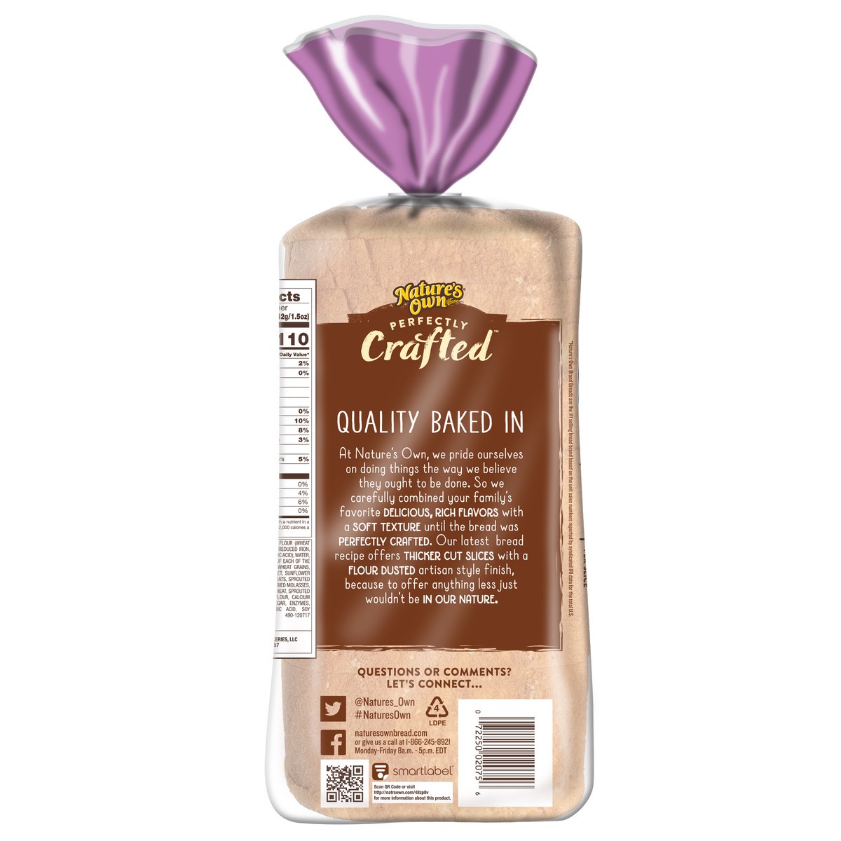 slide 2 of 9, Natures Own Nature's Own Perfectly Crafted Multigrain Sandwich Bread - 22oz, 22 oz