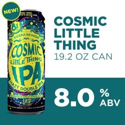 Sierra Nevada Cosmic Little Thing Hazy Double IPA Craft Beer 19.2oz Can
