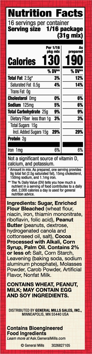 slide 9 of 9, Betty Crocker Delights Peanut Butter Cookie Brownie Bar Mix, 17.2 oz., 17.2 oz