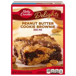 Betty Crocker Delights Peanut Butter Cookie Brownie Bar Mix, 17.2 oz.