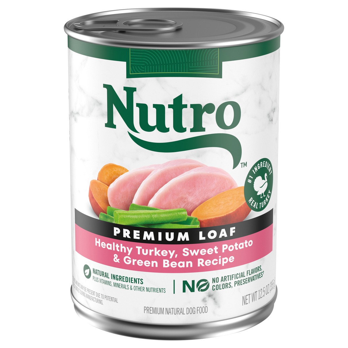 slide 1 of 17, Nutro Premium Loaf Healthy Turkey, Sweet Potato & Green Bean Recipe Dog Food 12.5 oz, 12.5 oz