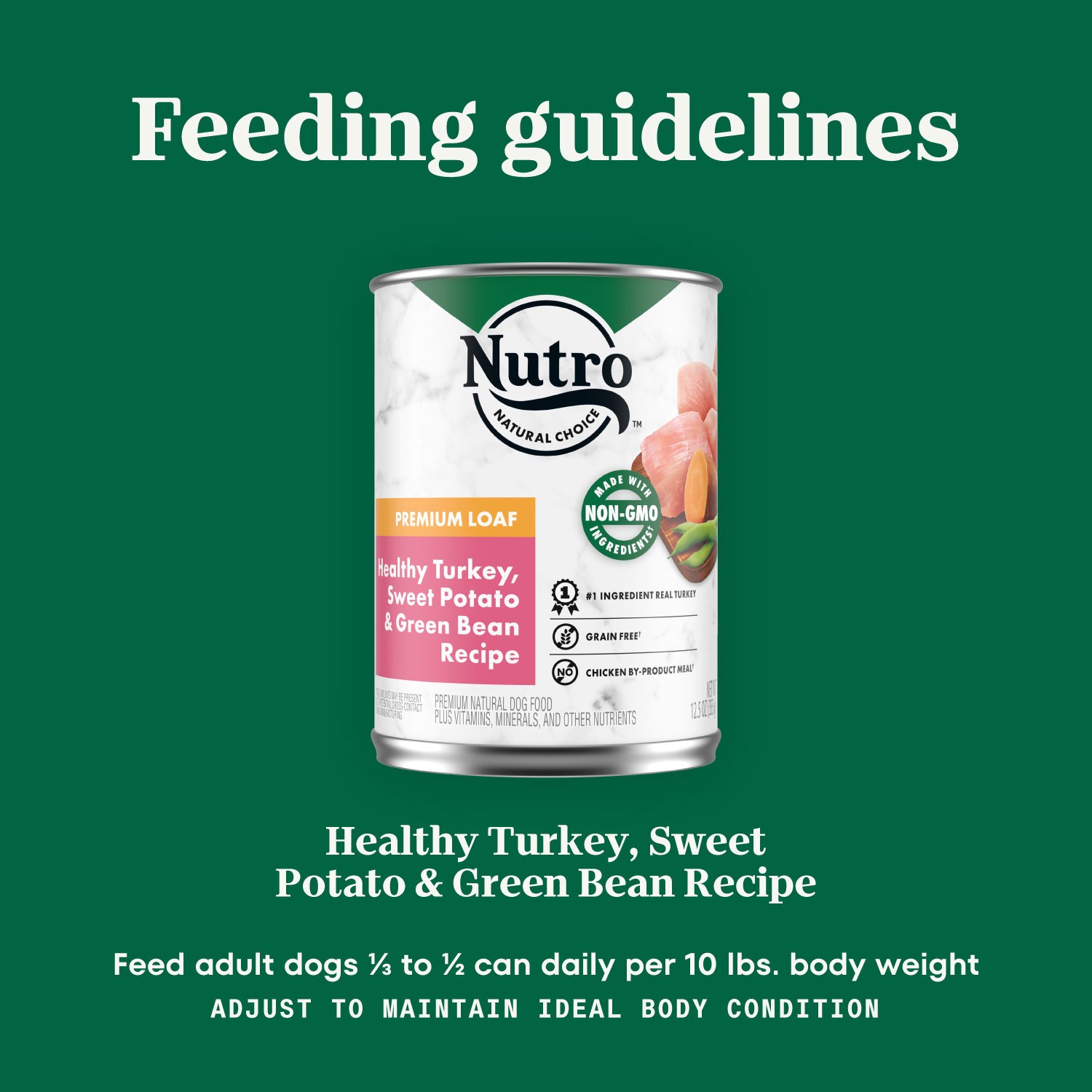 slide 12 of 17, Nutro Premium Loaf Healthy Turkey, Sweet Potato & Green Bean Recipe Dog Food 12.5 oz, 12.5 oz