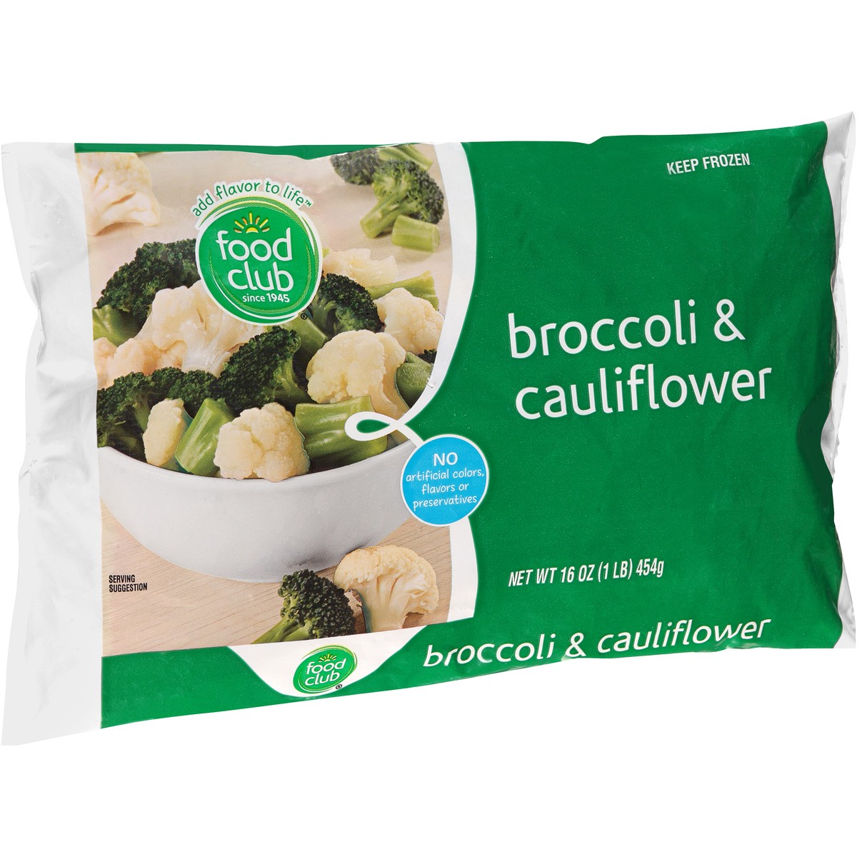 slide 2 of 12, Food Club Broccoli & Cauliflower, 16 oz