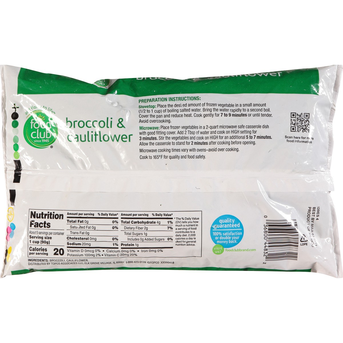 slide 4 of 12, Food Club Broccoli & Cauliflower, 16 oz