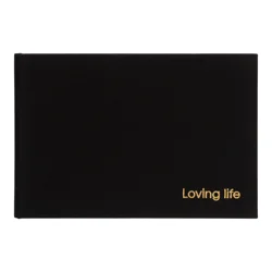 Malden Loving Life Black Fabric Hard Cover Photo Album Brag Book 1 Up 4x6