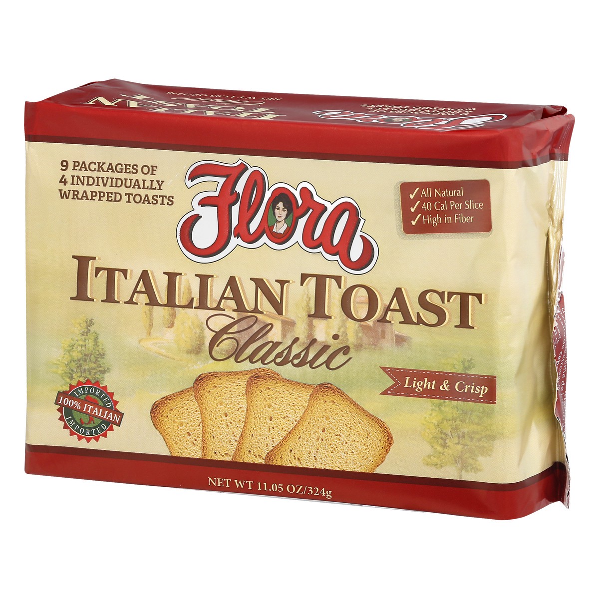 slide 3 of 9, Flora Classic Light & Crisp Italian Toast 11.05 oz BAG, 324 gram