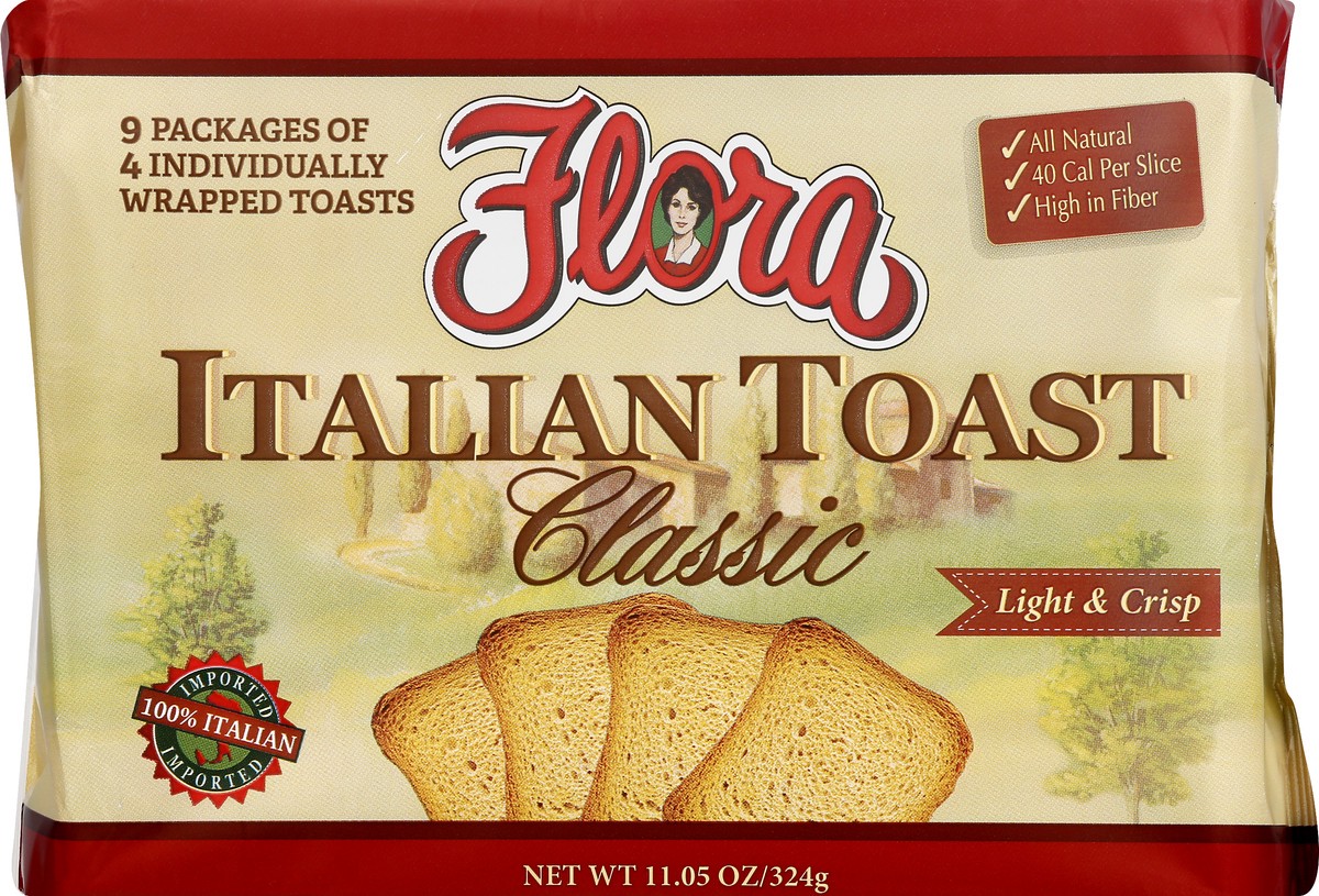 slide 5 of 9, Flora Classic Light & Crisp Italian Toast 11.05 oz BAG, 324 gram