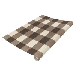 Brown Buffalo Check Paper Table Runner