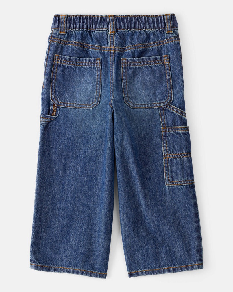 slide 4 of 5, Oshkosh Toddler Boy Denim Carpenter Jeans - Blue Blue 3T, 1 ct