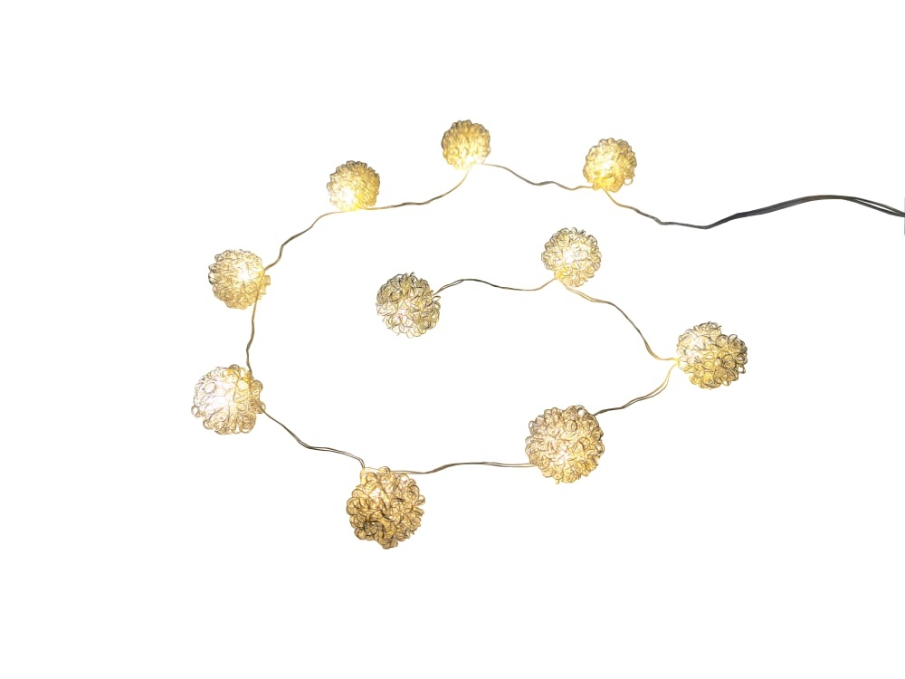 slide 1 of 1, Holiday Home Led Metal Ball String Lights - Silver, 1 ct