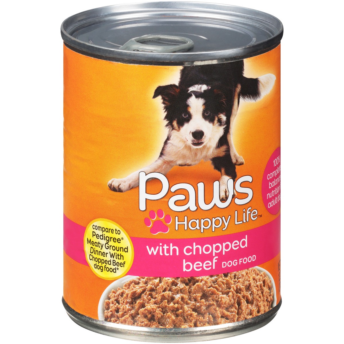 slide 8 of 9, Paws Happy Life Chopped Beef Dog Food, 13.2 oz