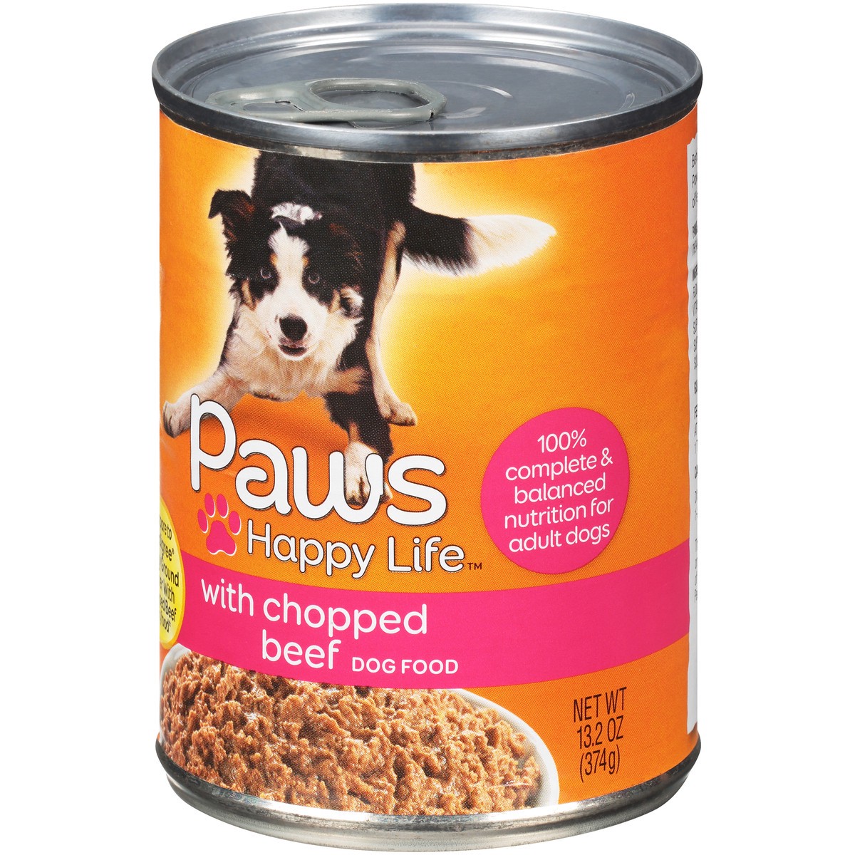 slide 6 of 9, Paws Happy Life Chopped Beef Dog Food, 13.2 oz