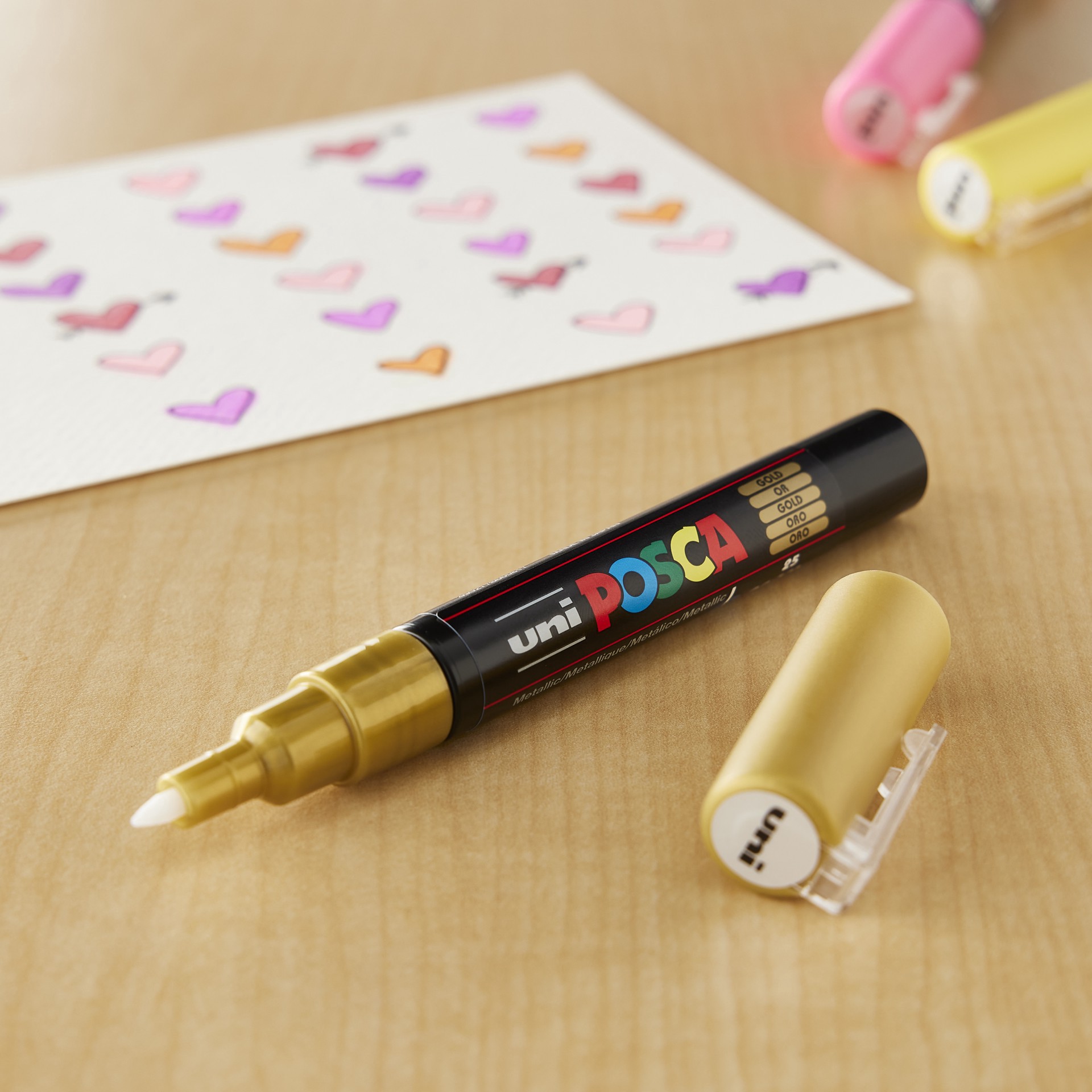 slide 2 of 3, Uni Posca Pc-1m Extra-Fine Bullet Tip Paint Marker, 0.7 mm