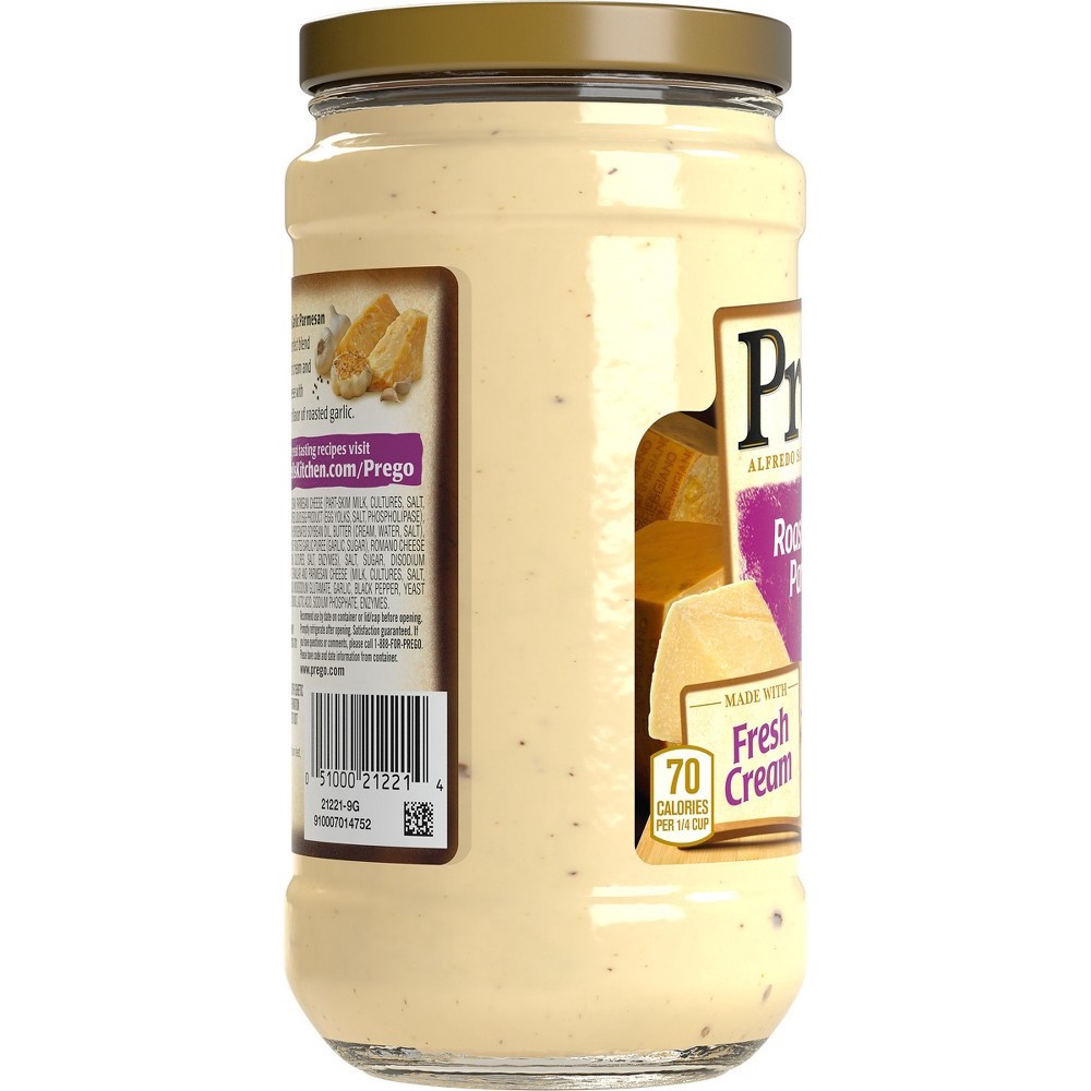 slide 5 of 5, Prego Alfredo Pasta Sauce with Roasted Garlic and Parmesan Cheese, 14.5 oz Jar, 14.5 oz