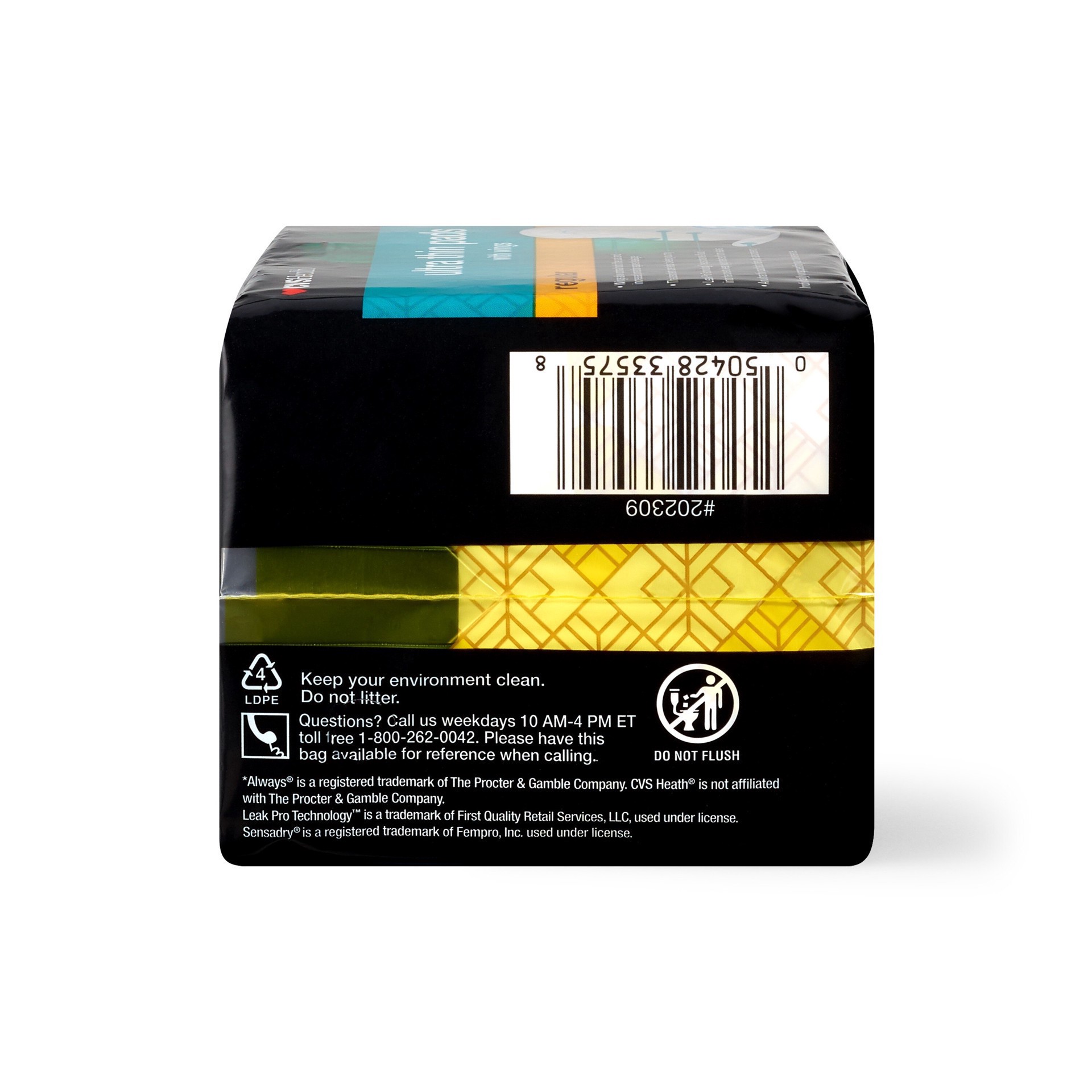 slide 7 of 7, Cvs Ultra Thin Pads With Wings, Regular, 18 Ct, 18 ct