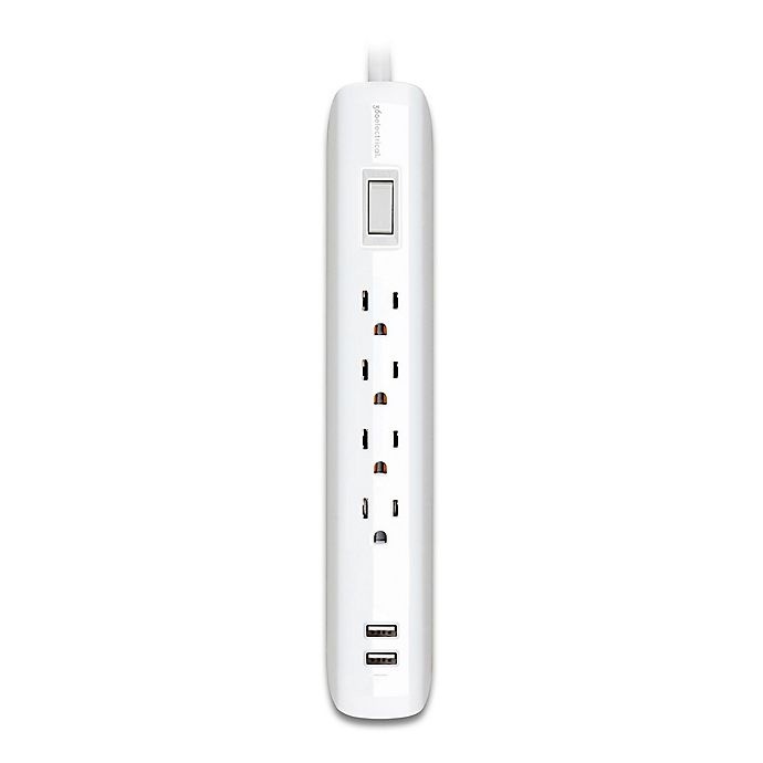 slide 1 of 2, 360 Electrical Villa 2.4 Power Strip with 4 Outlets and 2 USB Ports - White, 1 ct