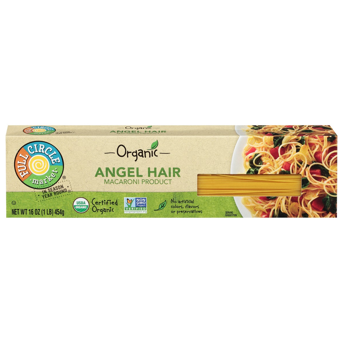 slide 1 of 9, Full Circle Market Organic Angel Hair 16 oz, 16 oz