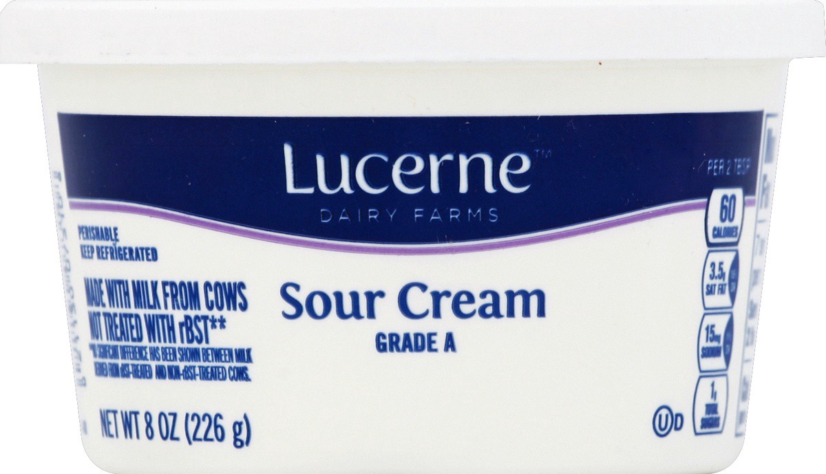 slide 2 of 3, Lucerne Dairy Farms Sour Cream, 8 oz